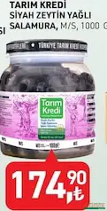 TARIM KREDİ SİYAH ZEYTİN YAĞLI SALAMURA 1000 G